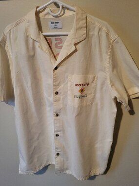 Old Navy cotton & linen Rose's camp collar shirt